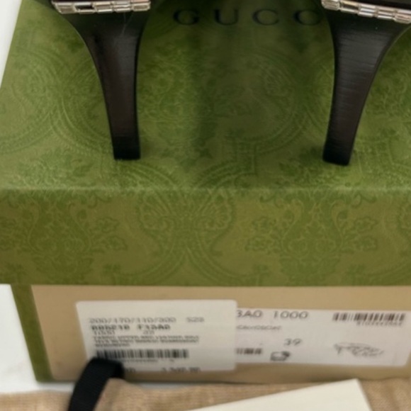 Women's Gucci GG CRYSTAL EMBELLISHED MIKES . Size 39 (US 9) - Picture 11 of 11